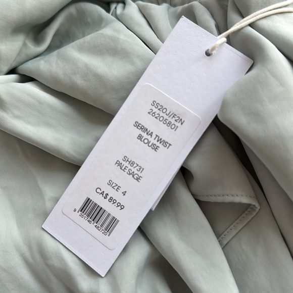 BNWT EVER NEW PALE SAGE TWIST BLOUSE - Picture 5 of 5